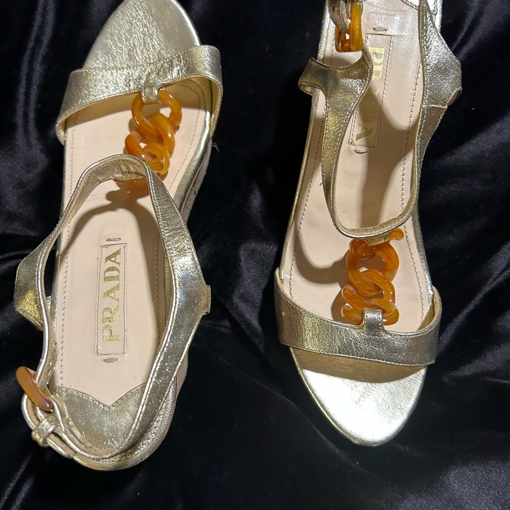 COPY - COPY - Prada cork heel platform sandals - Picture 3 of 6